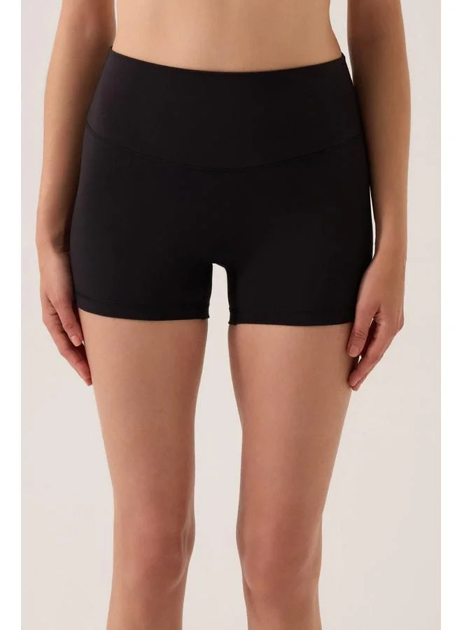 Los Ojos x Ece Black High-Waist Short Legging Mono Biker.