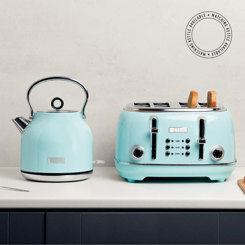 Haden Heritage White 4 Slice Toaster (Turquoise) - Image 4