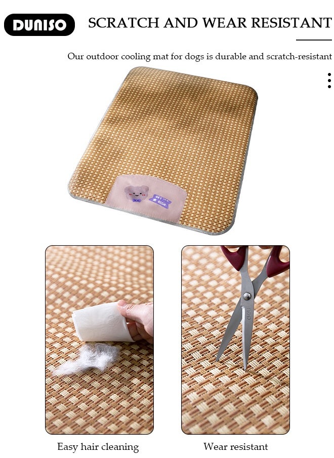 DUNISO Pet Cooling Bed, Washable Cooling Pets, Dog Cooling Mat with Breathable and Comfortable Oxford, Summer Pet Ice Pad Bed with Fast Moisture Wicking, Pet Cooling Mats for Small Cats Dogs, 60x50cm  - Image 5