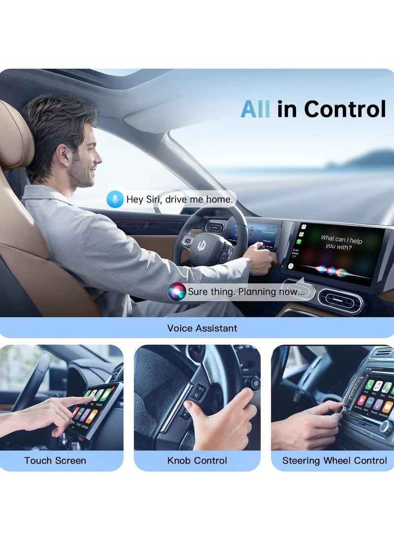 Generic - Wireless Carplay Adapter & Android Auto Wireless Adapter, 2 in 1 Plug and Play Car Play for OEM Wired Compatible with iPhone iOS 12+/Android 11+, Stable Control & No Delay (C1) - Image 1