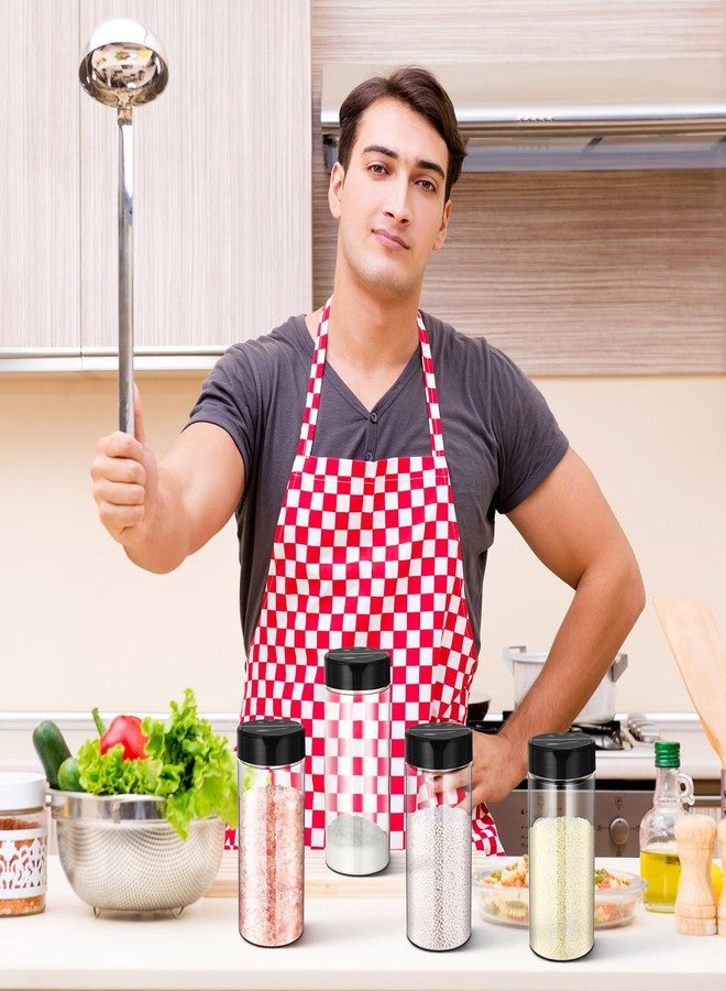 Zhehao 24 Pieces Plastic Spice Containers Plastic Spice Bottles Clear Reusable Large Empty Seasoning Jars with Shaker Lids for Kitchen Storage Seasoning Powder Herbs(21 oz,Cylinder,Clear and Black) - Image 3