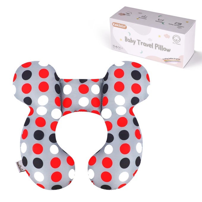 BABY TRAVEL PILLOWBABY NECK PILLOWS FOR CAR SEATUPGRADED BABY HEAD PILLOWTODDLER HEAD AND NECK BABY SUPPORT PILLOW FOR CAR SEAT PUSHCHAIRTRAVEL GREY POT