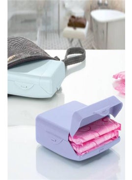Buffer Pad Storage Carrying Box with Hygienic Hidden Lock Lid Inside Bag  - Image 2