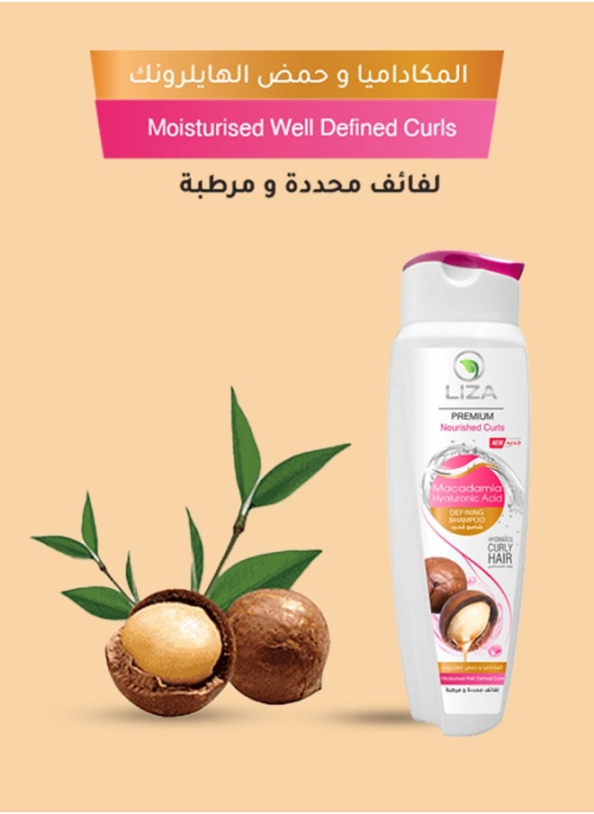 Liza Liza Premium Defining Shampoo - 350 ml Macadamia & Hyaluronic Acid  - Image 3