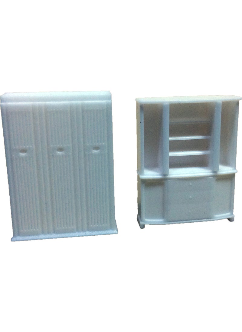 Vox Art - 2-Piece Model Wardrobe & Bookcase 1:50 Scale (VX11-13) - Image 1