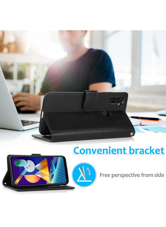 اس-توب جراب لهاتف Samsung Galaxy A11 / M11 Calf Texture 2 في 1 غطاء خلفي مغناطيسي قابل للفصل مع جراب جلدي أفقي قابل للطي مع حامل وفتحات للبطاقات ومحفظة وإطار للصور - Image 5