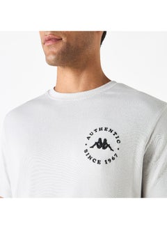 Kappa Kappa Logo Print Crew Neck T-shirt with Short Sleeves  - Image 2