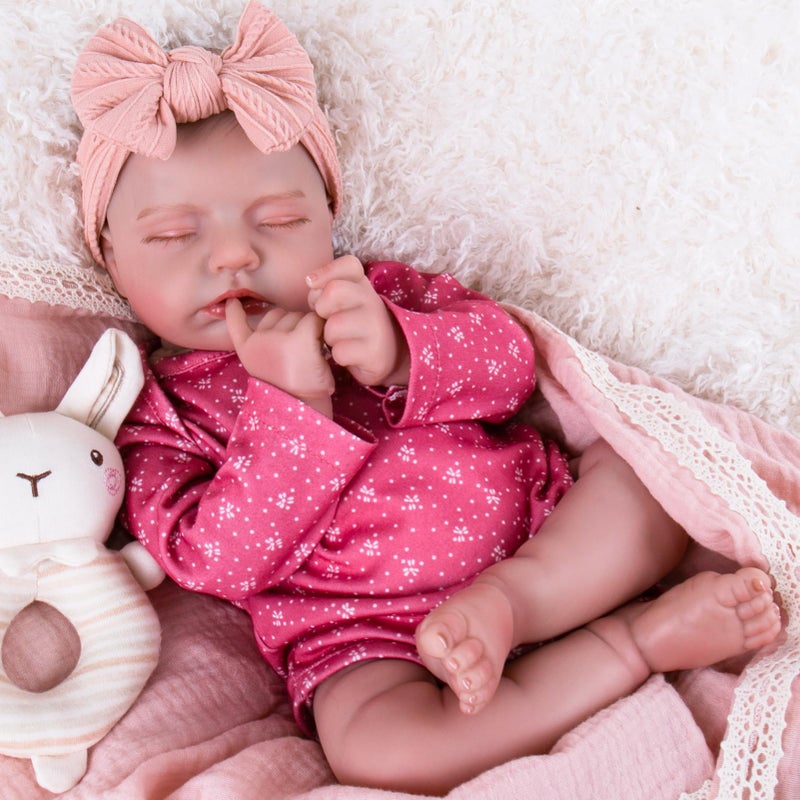Aori Reborn Baby Dolls Girl 20Inch Realistic Real Life Baby Doll Newborn Lifelike Real Looking Baby Girl with Soft Body Great Gift Set for Kids Parentstobe Grandparents - Image 3
