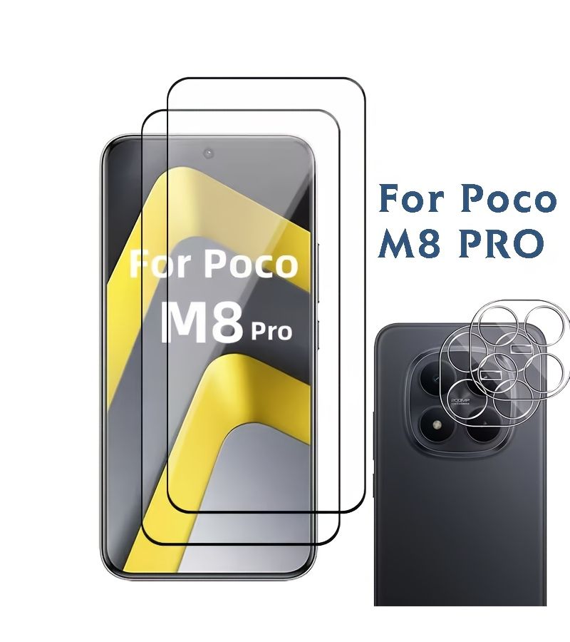 Tempered Glass 3D HD Curved Screen Protector Full Coverage for Xiaomi Poco M8 Pro - Image 1