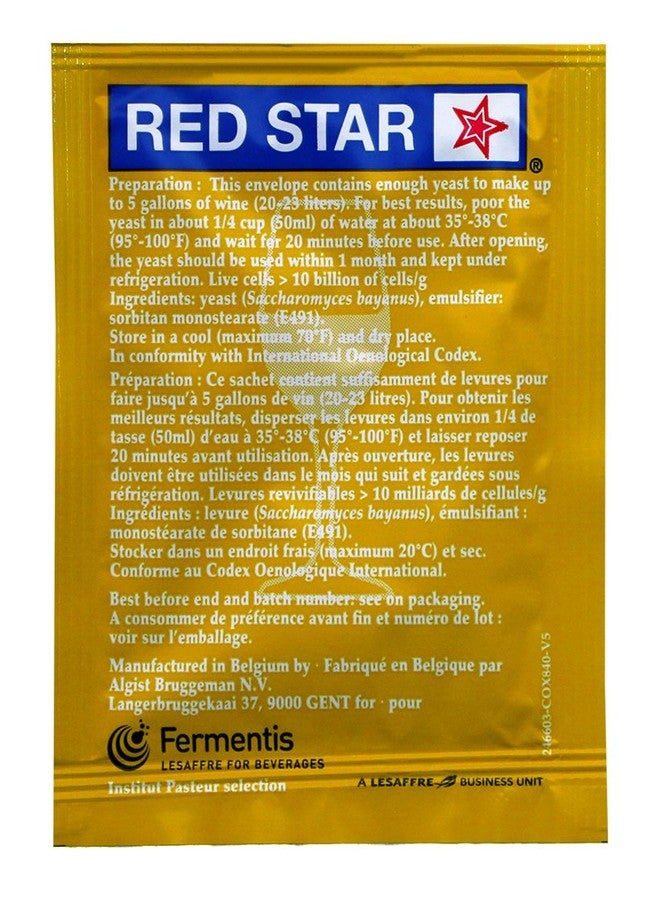 Red Star Premier Blanc Wine Yeast, 5 g, (Pack of 55) - Image 3