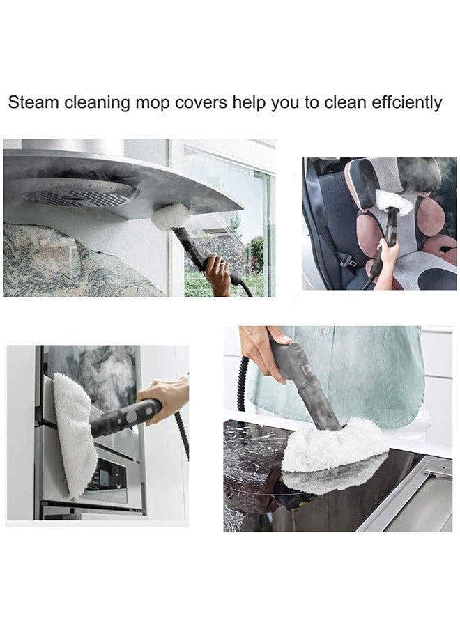 6 Pack Cloth Set Mopping Pads Replacement for Karchers Sc2/ Sc3/ Sc4/ Sc5 Microfiber Mopping Pads Cloth Accessories (For Karchers 3 Rag Nozzle Covers for Karchers 3 Microfiber Mopping Pads)-White - Image 4