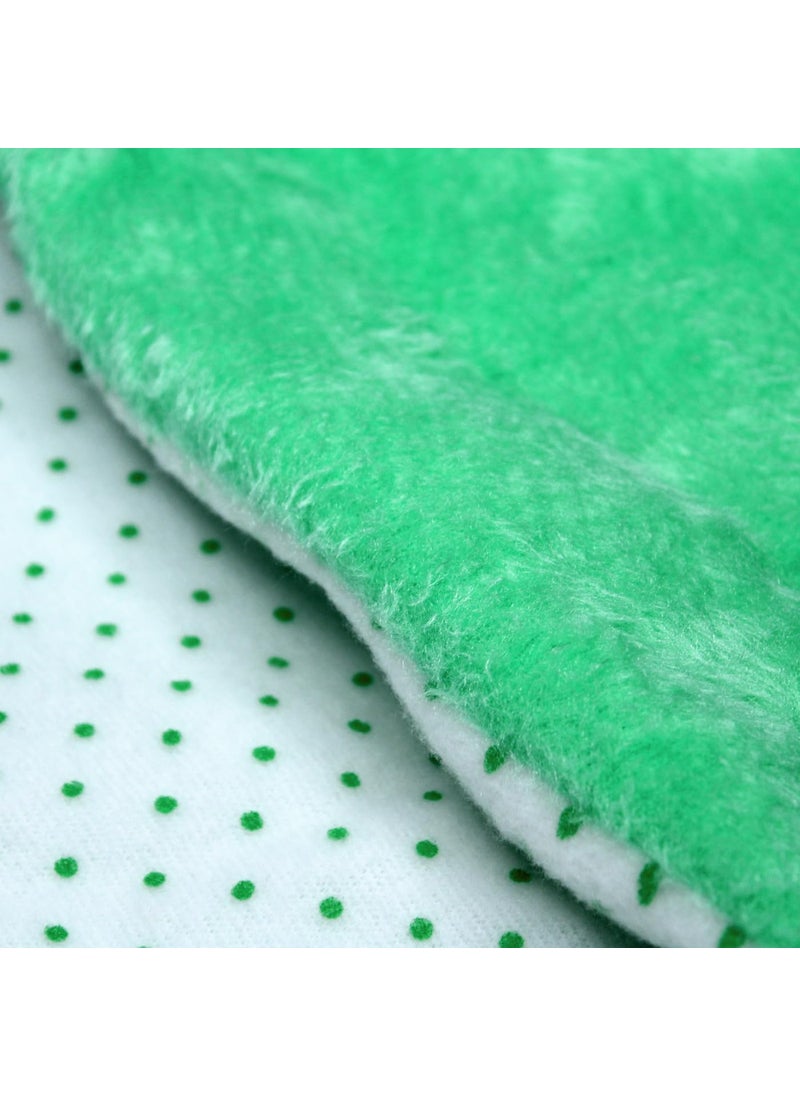 KYNA KYNA Hooded Baby Swaddle Blanket Soft Winter Blanket Swaddle Wrap for New Born Babies 06 Months Pack of 1 Pcs Green  - Image 2