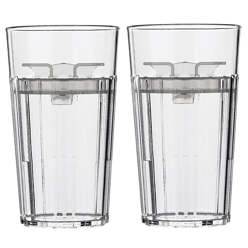 Reflo Smart Cup (Clear 2-Pack) Open Training Cup, Toddler Cup, No Suction 6oz, 360 Control-Flow, USA MADE Premium High-Impact Plastic - Image 1