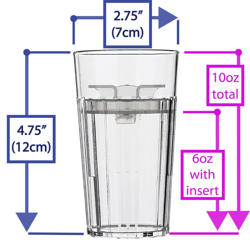 Reflo Smart Cup (Clear 2-Pack) Open Training Cup, Toddler Cup, No Suction 6oz, 360 Control-Flow, USA MADE Premium High-Impact Plastic - Image 4