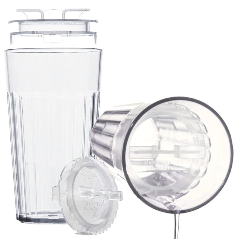 Reflo Smart Cup (Clear 2-Pack) Open Training Cup, Toddler Cup, No Suction 6oz, 360 Control-Flow, USA MADE Premium High-Impact Plastic - Image 2
