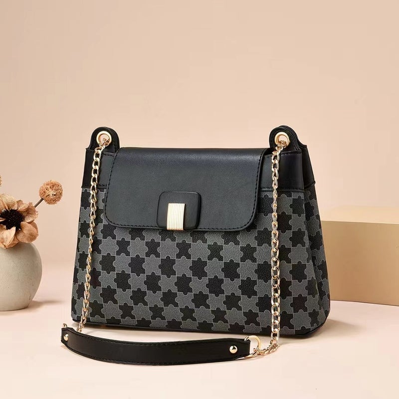 New Large Capacity Bag Simple Printed Retro Fashion Handbag High-End All-Match Commuter Tote Bag - Image 2