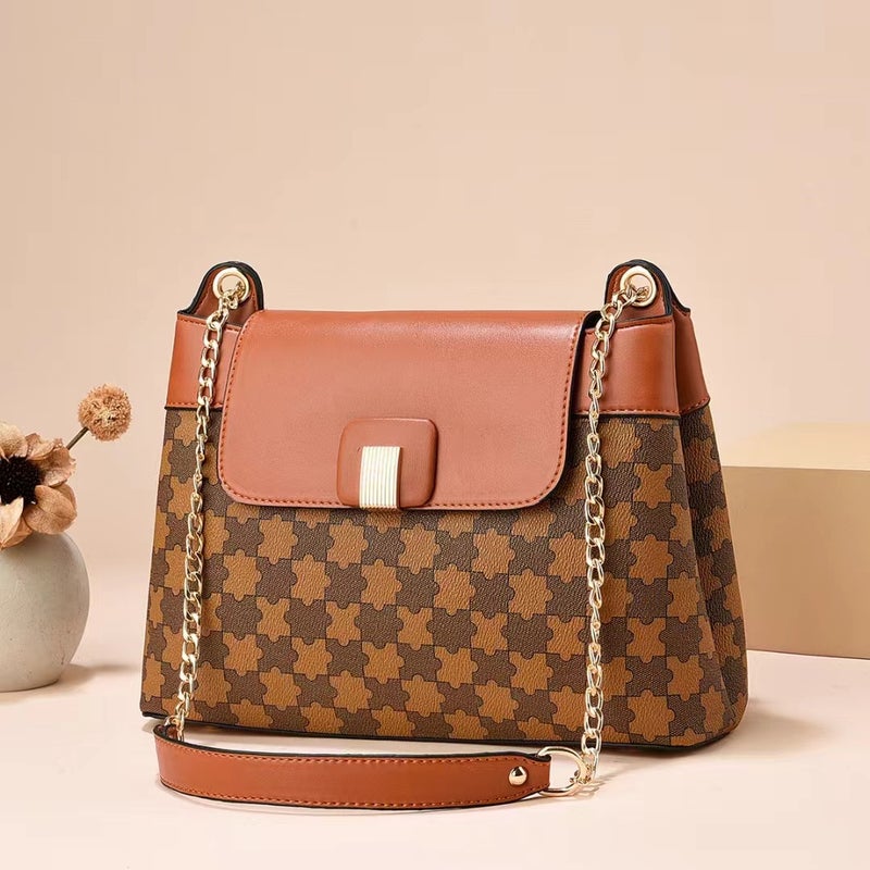 New Large Capacity Bag Simple Printed Retro Fashion Handbag High-End All-Match Commuter Tote Bag - Image 5