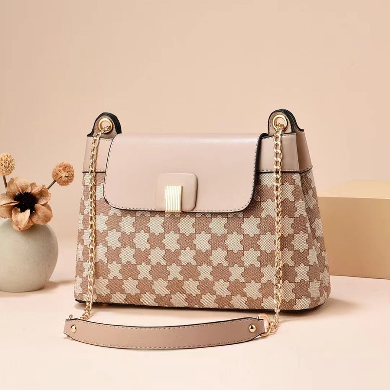 New Large Capacity Bag Simple Printed Retro Fashion Handbag High-End All-Match Commuter Tote Bag - Image 3