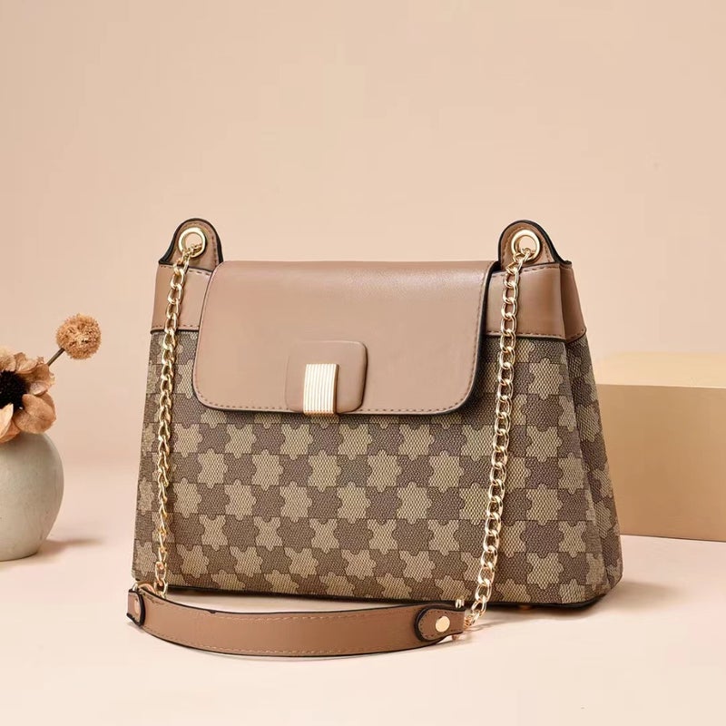 New Large Capacity Bag Simple Printed Retro Fashion Handbag High-End All-Match Commuter Tote Bag - Image 4