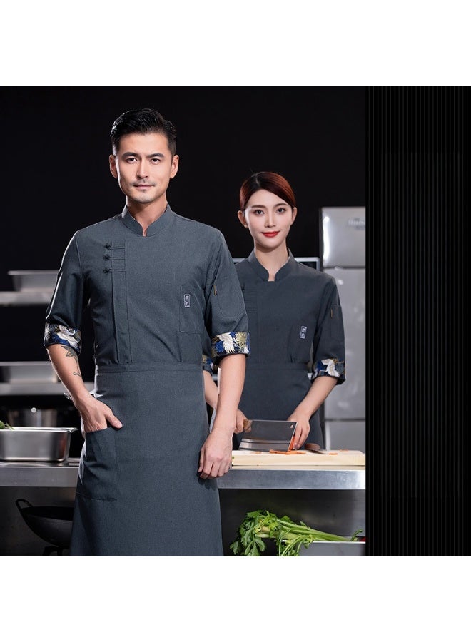 KUYING New Chef Workwear Top+Apron Set - Image 1