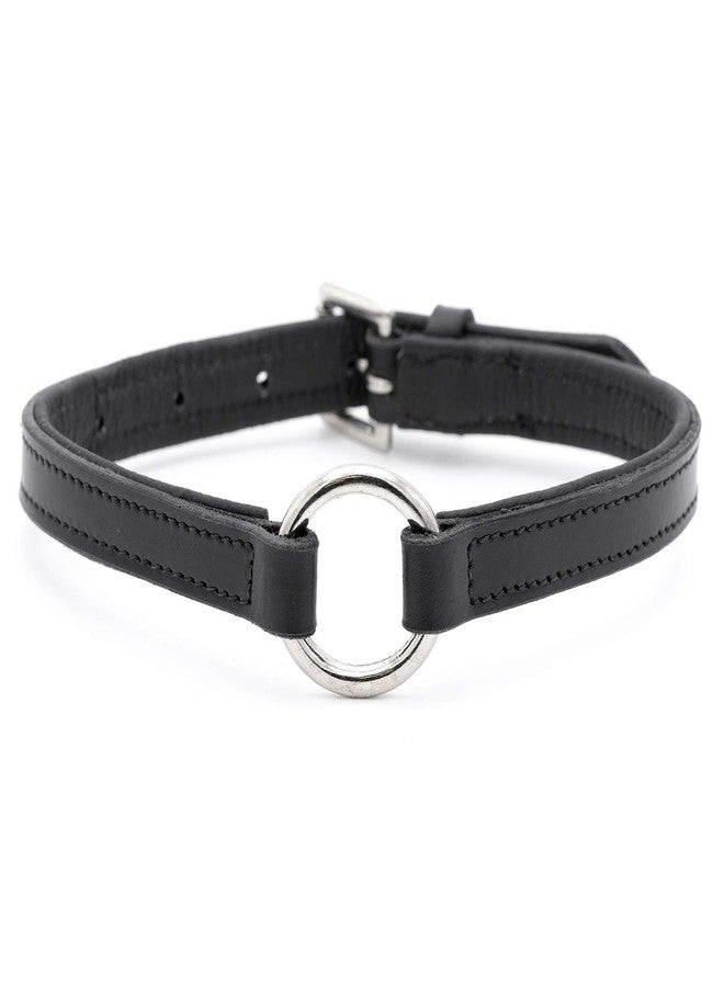 Jeffers Pet Soft Padded Black Leather Dog Collars with O-Ring & Metal Hardware, 5/8"x14" - Genuine Drum Dyed Cowhide, Adjustable Leather Collar for Dogs for Walking, Training, & Outdoor Use - Image 1