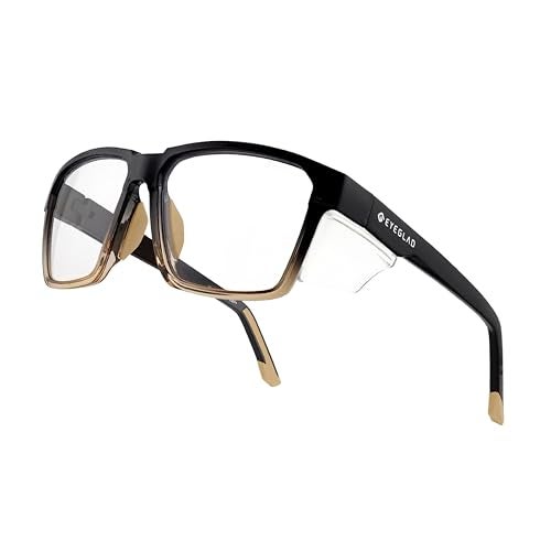 EYEGLAD VETRA Z87 Certified Safety Glasses UV400 Side Shield AntiOil Coating Stylish Eyewear Ink Clear - Image 1