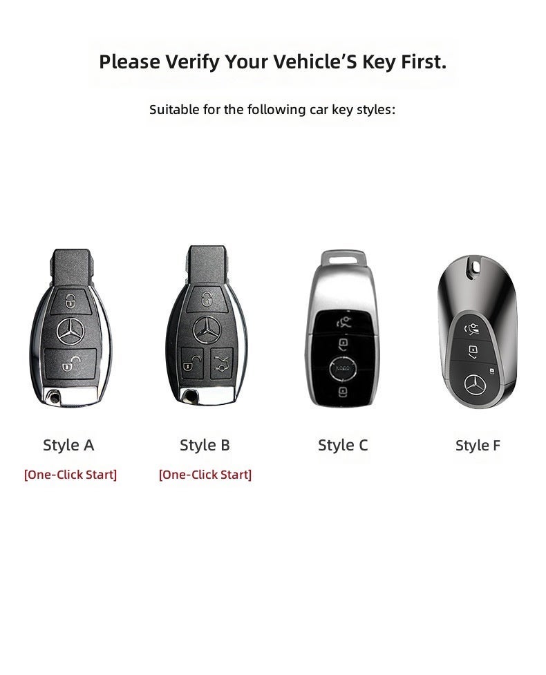 Genuine Leather Key Case for Mercedes-Benz E300L, C260L, A200L, GLC/GLB220, GLE350, Vito, and CLA - Image 2