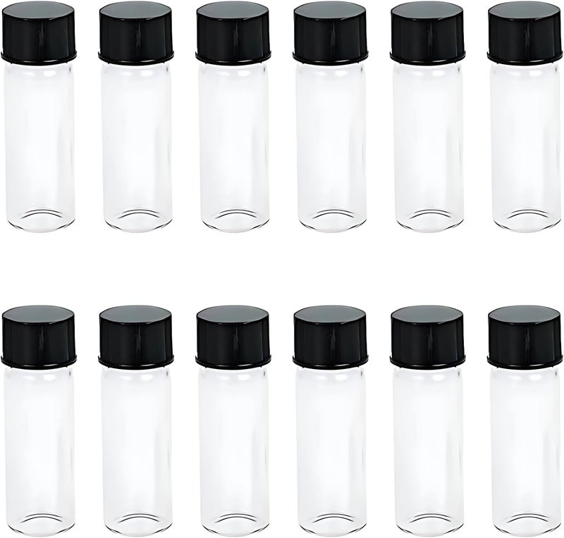 100 Pcs 4Ml Glass Vials, Clear Borosilicate Sample Bottles With Screw Caps, 1.9 X 0.6 In, Small Vials Perfect For Liquids, Oils, And Powders - Image 1
