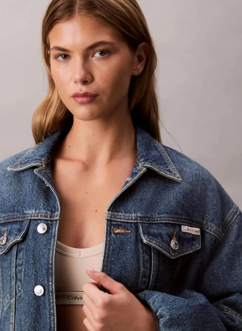 Calvin Klein Jeans TINTED ORCHARD Relaxed Denim Bubble Jacket for Women | Best Price UAE