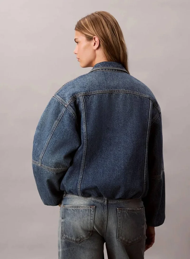 Calvin Klein Jeans TINTED ORCHARD Relaxed Denim Bubble Jacket for Women | Best Price UAE