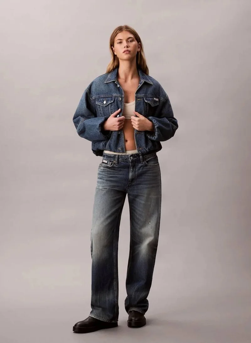 Calvin Klein Jeans TINTED ORCHARD Relaxed Denim Bubble Jacket for Women | Best Price UAE