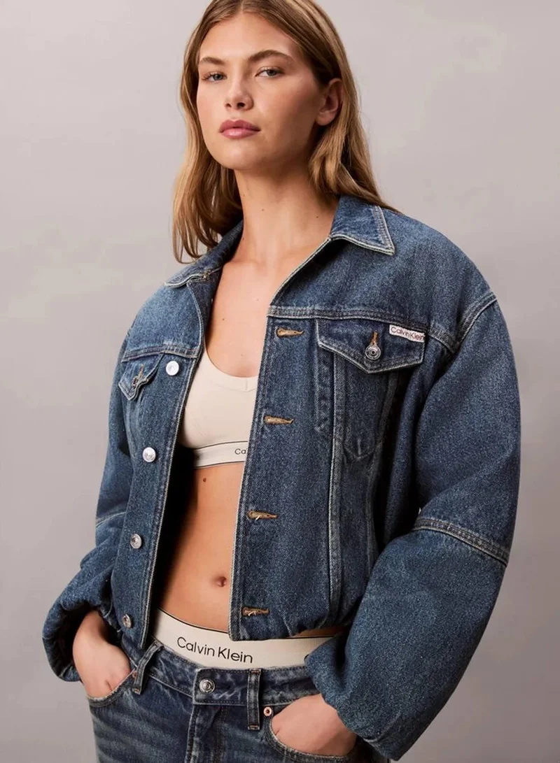 Relaxed Denim Bubble Jacket