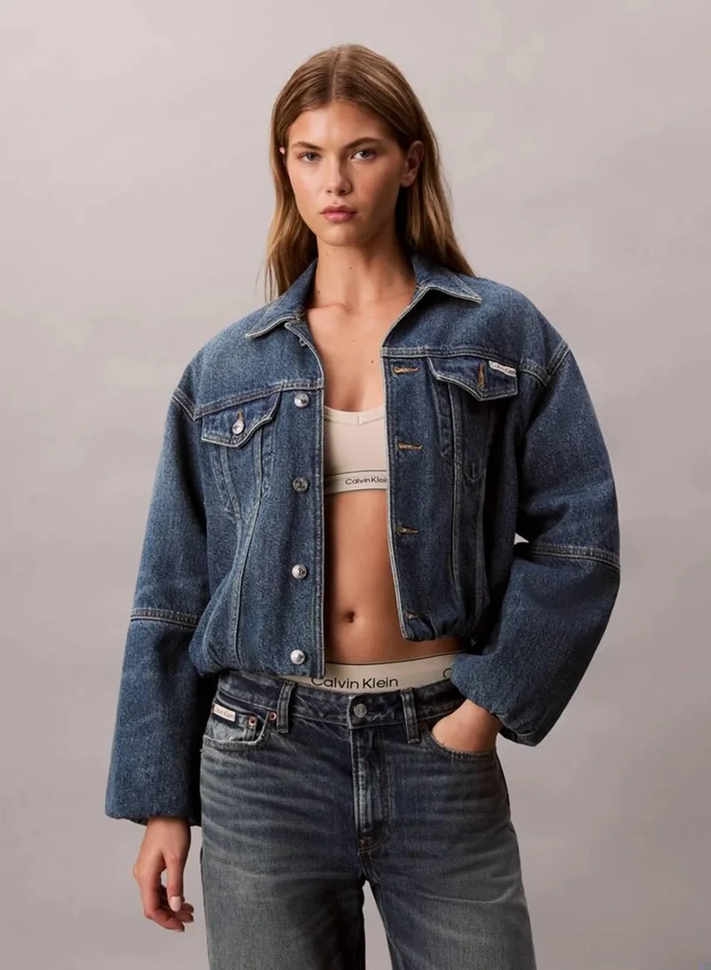 Calvin Klein Jeans TINTED ORCHARD Relaxed Denim Bubble Jacket for Women | Best Price UAE