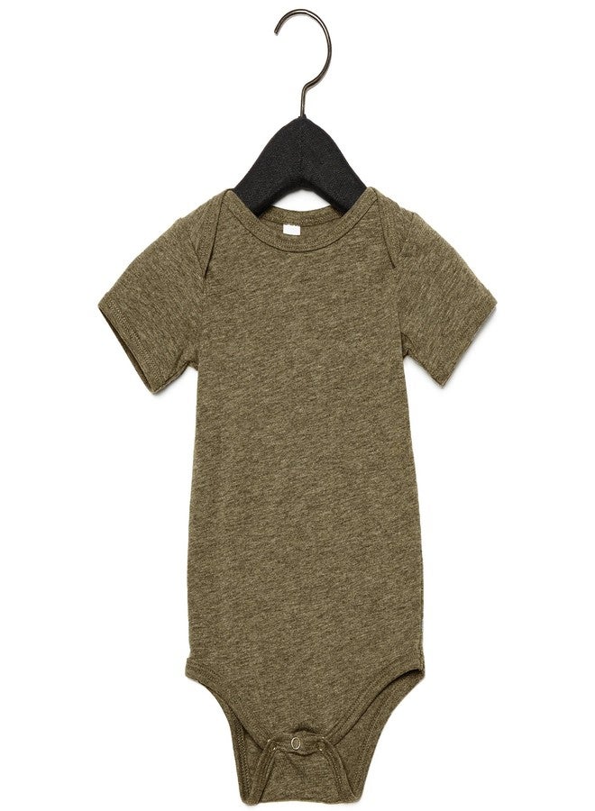 BELLA+CANVAS Bella + Canvas Unisex Baby Triblend Short Sleeve Onesie (12-18 Months) (Blue Triblend) - Image 5