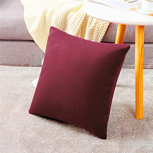 ATOOTFUSION Fusion Microfiber Satin Striped Square Small Cushion Filler, (12x12) Inches, Pack of 2 (Maroon) - Image 3