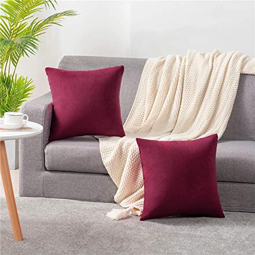 ATOOTFUSION Fusion Microfiber Satin Striped Square Small Cushion Filler, (12x12) Inches, Pack of 2 (Maroon) - Image 4