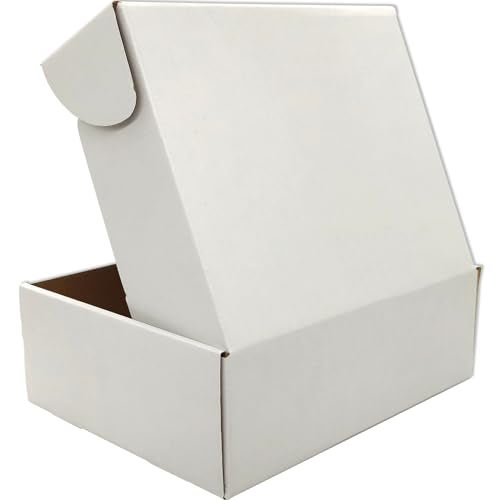 Lmuze White Shipping Boxes for Small Business Pack of 20-12x9x4 inches Cardboard Corrugated Mailer Boxes for Shipping Packaging Craft Gifts Giving Products - Image 4