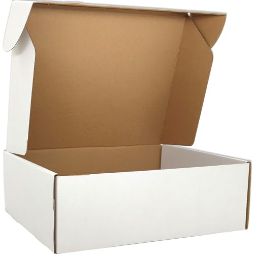 Lmuze White Shipping Boxes for Small Business Pack of 20-12x9x4 inches Cardboard Corrugated Mailer Boxes for Shipping Packaging Craft Gifts Giving Products - Image 3
