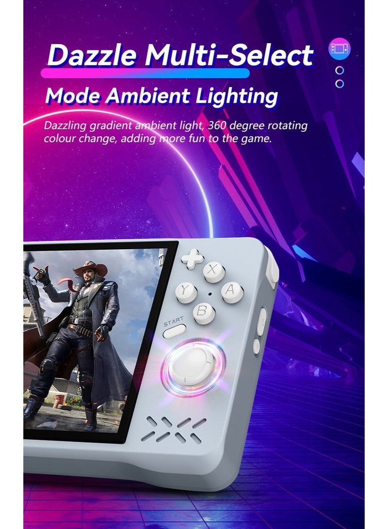 Western Mountains RF40H handheld game console, 4.0-inch retro game console, pre-installed with 20,000 classic games, open-source Linux system, supports WiFi online gaming, portable pocket handheld video game console (gray) - Image 2