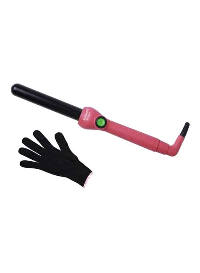 REBUNE Curling Iron With Glove Pink/Black - Image 1