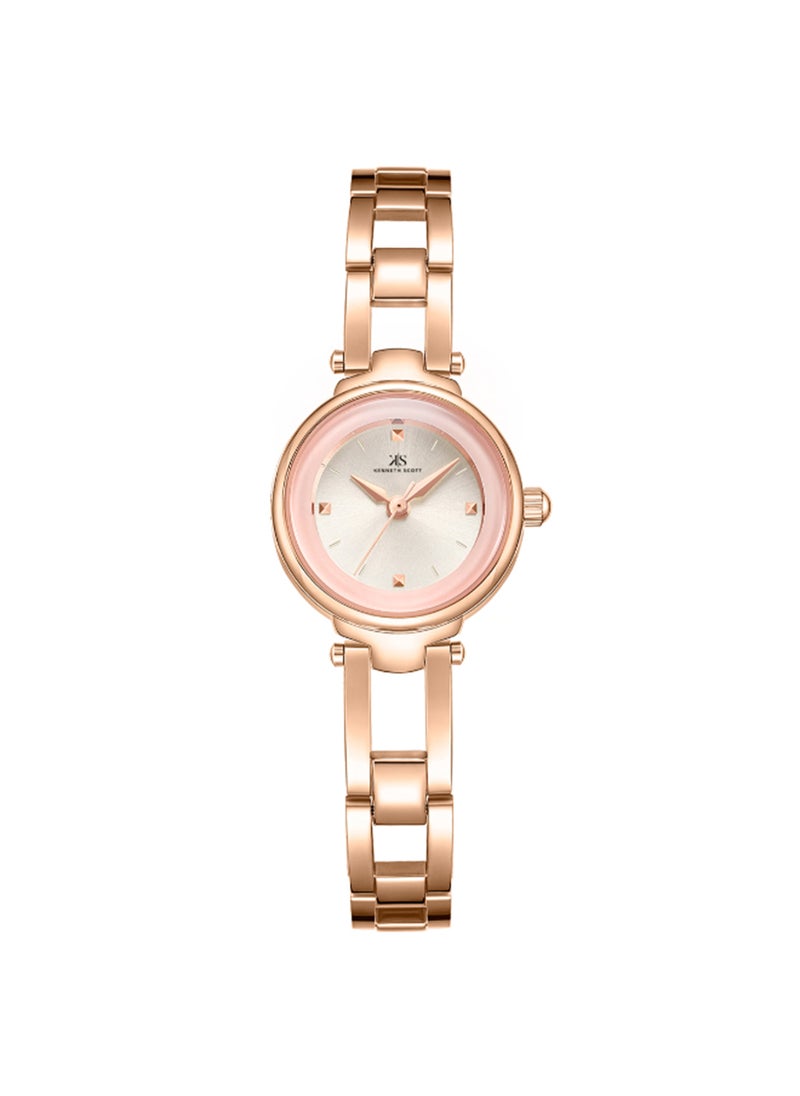KENNETH SCOTT - Women's Analog Round Shape Stainless Steel Wrist Watch K23516-RBKK - 23.5 Mm - Image 1