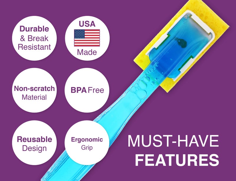 Arrow Home Products Dish Sponge with Soap Dispenser Handle - Fillable Dish Wand for Quick, Convenient Cleaning - Made in the USA - Easy to Refill, Built-In Scrubber, Ideal for Dishes and Pans - Image 3