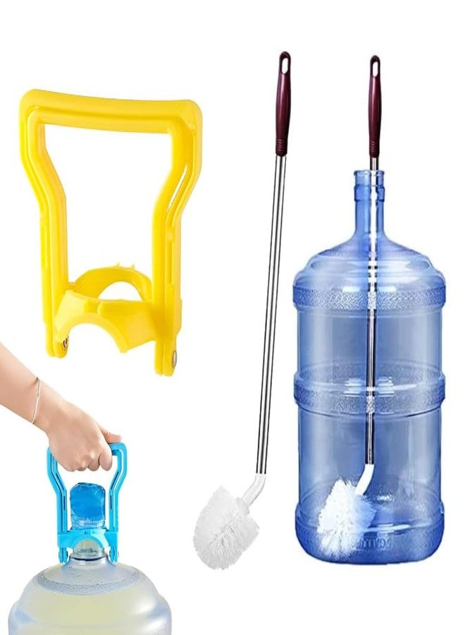 9UP® Water Can Lifter Handle and 20 Liter Can Cleaning Brush | Jar Cleaning Brush | 20L Can Lifter (1Pc Jar Brush and 1Pc Can Lifter) - Image 1