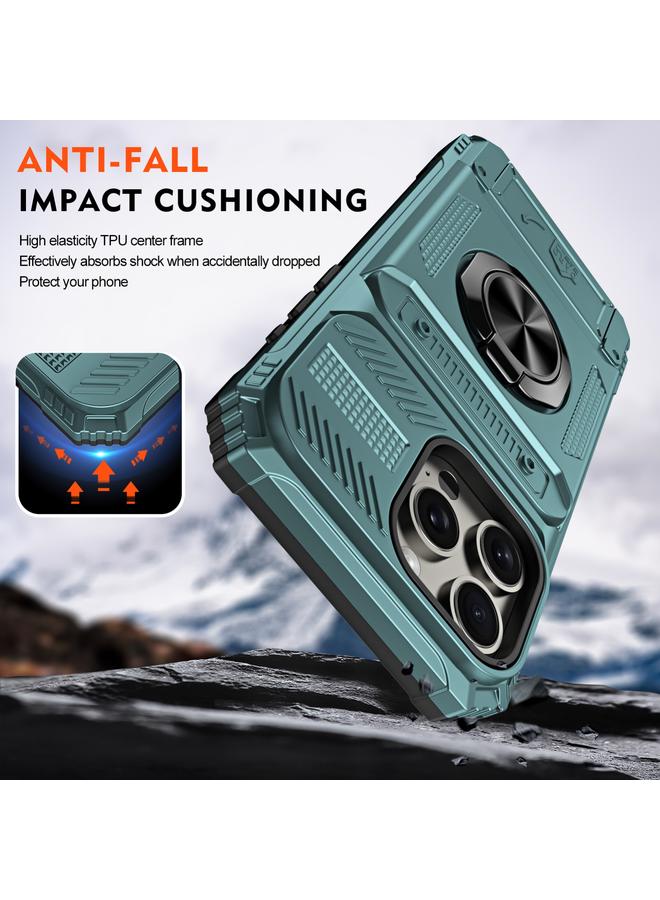 اس-توب جراب لهاتف iPhone 14 Pro Max مصنوع من مادة TPU+PC المقاومة للصدمات مع حامل حلقي معدني - Image 3