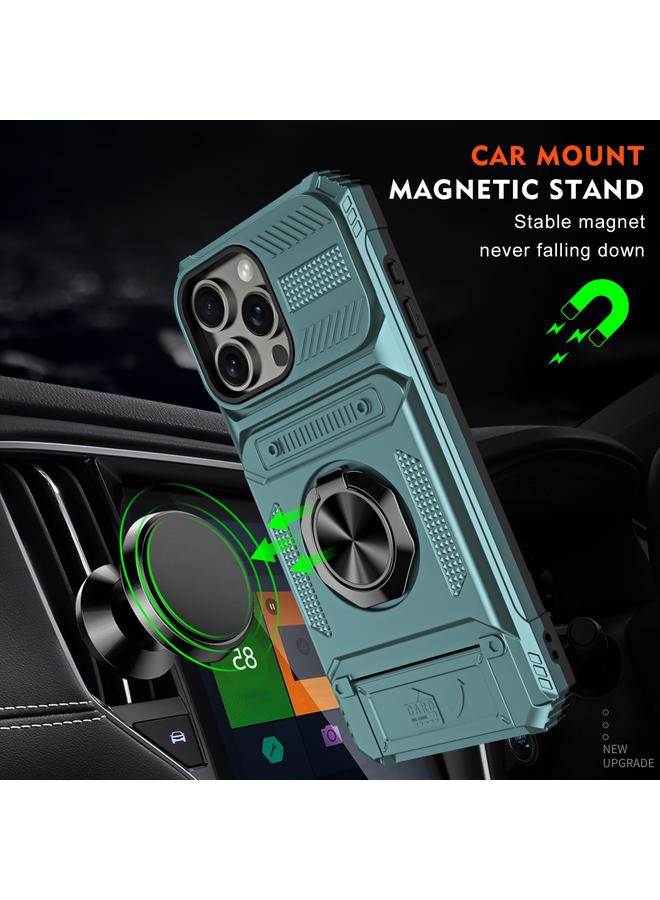 اس-توب جراب لهاتف iPhone 14 Pro Max مصنوع من مادة TPU+PC المقاومة للصدمات مع حامل حلقي معدني - Image 2