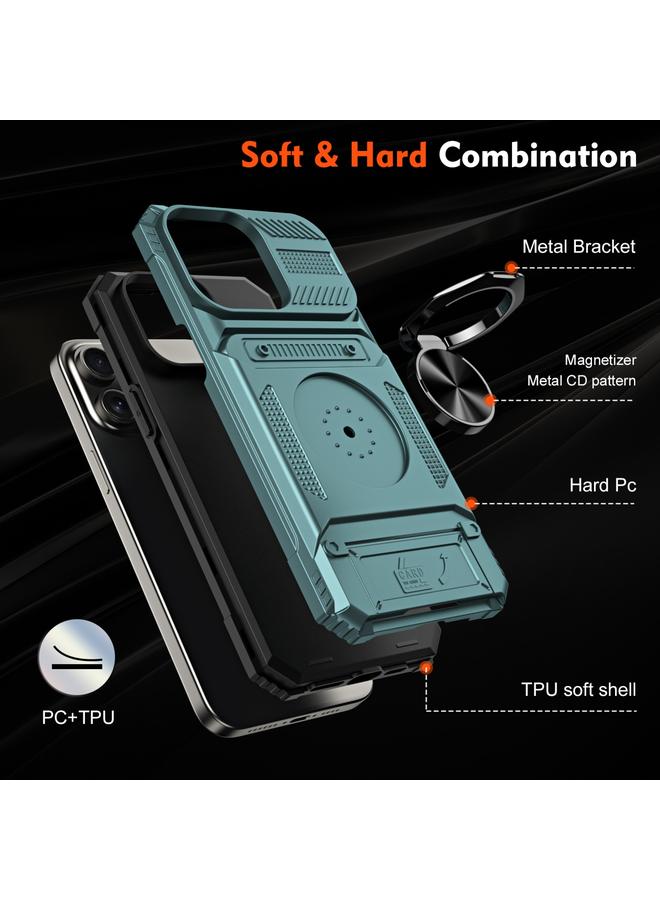 اس-توب جراب لهاتف iPhone 14 Pro Max مصنوع من مادة TPU+PC المقاومة للصدمات مع حامل حلقي معدني - Image 5