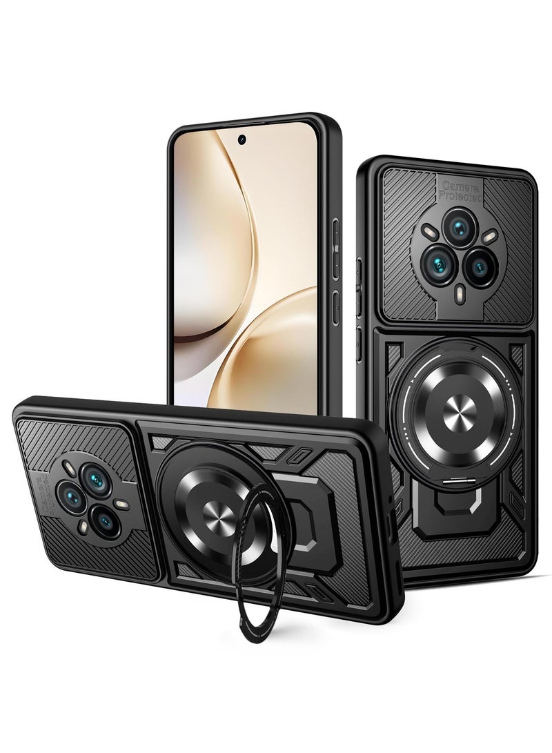 Case Cover Shock Resistant Protect Camera TPU + PC Compatible with Realme 14 Pro (Black) - Image 1