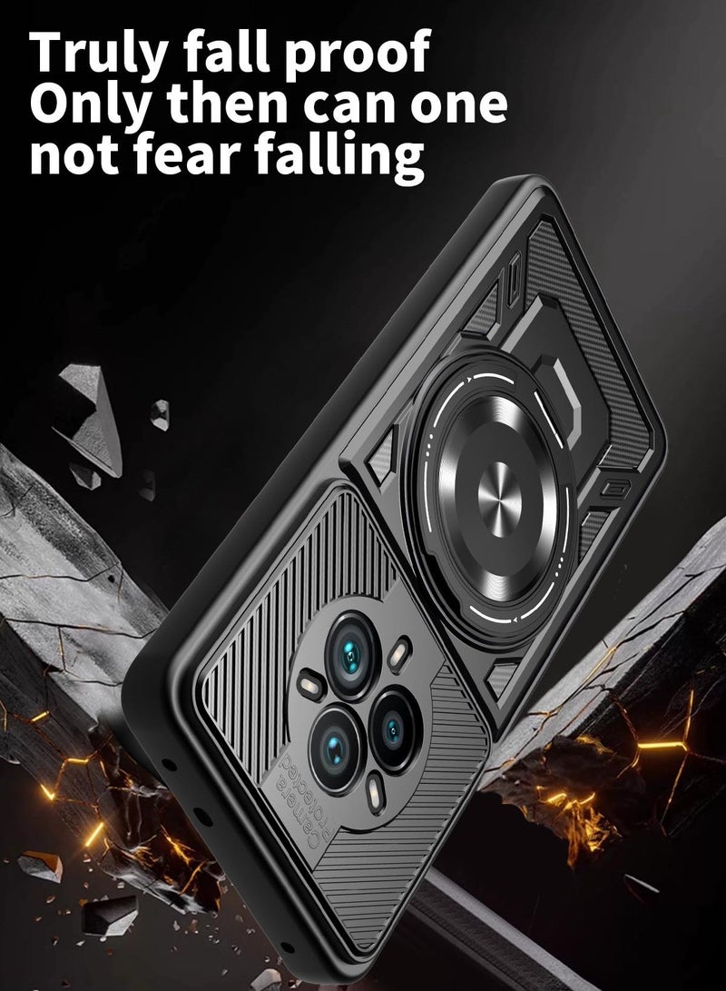 Case Cover Shock Resistant Protect Camera TPU + PC Compatible with Realme 14 Pro (Black) - Image 3