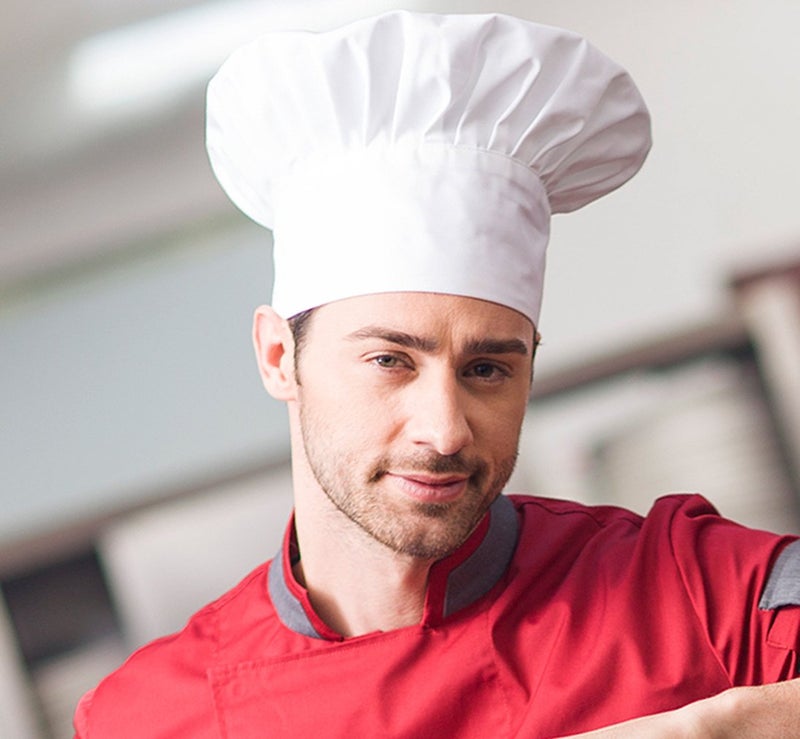 Hyzrz Set of 3 Pack Adult Chef Hat Adult Adjustable Elastic Baker Kitchen Cooking Chef Cap 3 Pieces (White) - Image 4