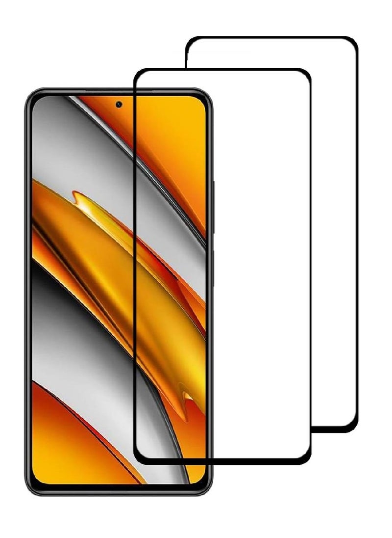 Super 2 Pieces Tempered Glass Screen Protector 5D Designed For Xiaomi Poco F3 Full Glue Edge to Edge Full Screen Coverage And Bubble Free - Image 1